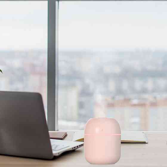 Портативний ультразвуковий зволожувач повітря 220 мл рожевий Київ