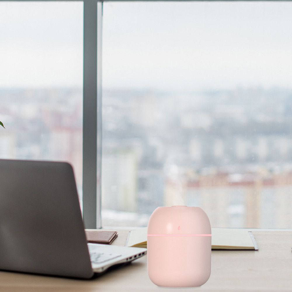 Портативний ультразвуковий зволожувач повітря 220 мл рожевий Київ - фото 4