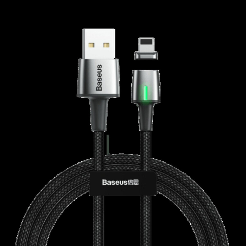Кабель Baseus Zinc Magnetic Cable USB For iP 1.5A 2m Black Киев - изображение 1