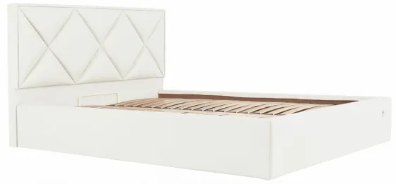 Кровать Двуспальная Leeds Comfort 160 х 190 см Fly 2200 С подъемным механизмом и нишей для белья Белый Киев