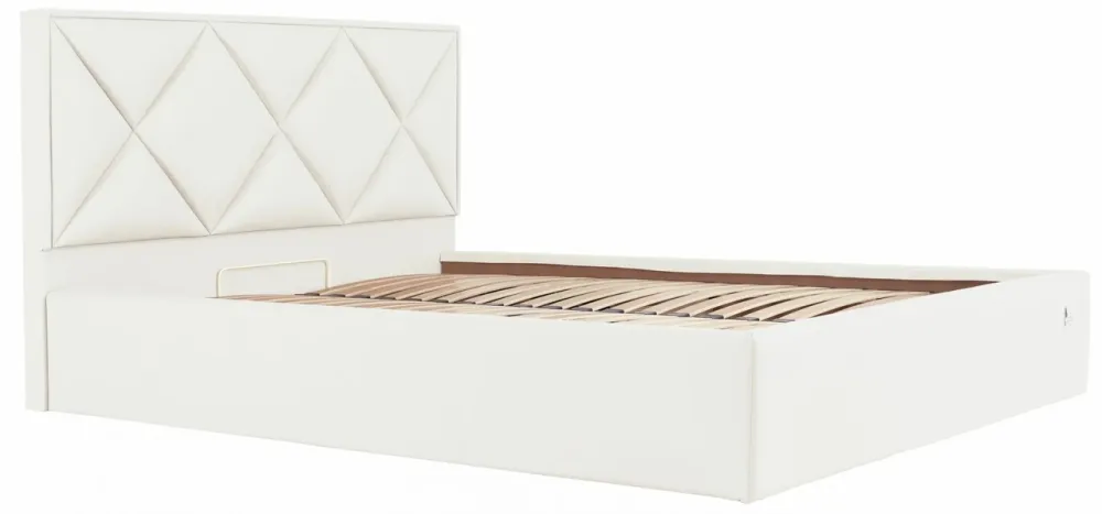 Кровать Двуспальная Leeds Comfort 160 х 190 см Fly 2200 С подъемным механизмом и нишей для белья Белый Киев - изображение 3