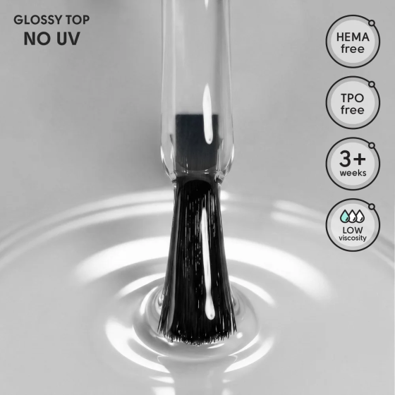Топ для гель-лака без липкого слоя без УФ фильтров Glossy Top No UV Shelly 12 мл Киев