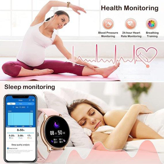 Розумний смарт годинник Smart Melisia + 2 ремінці (Gold Rubber) Вінниця - фото 10