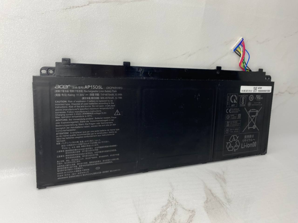 Оригінальна батарея (акумулятор) для ноутбука Acer Aspire S5-371 (AP15O5L, AP15O3K, 11.55V, 53.9Wh) — Б/В Київ - фото 1
