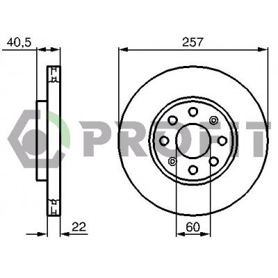 Гальмівний диск Profit 5010-1304 Вінниця - фото 1