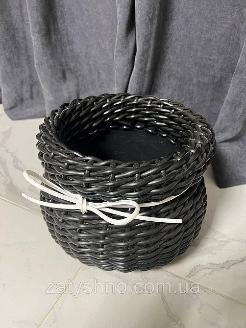 Чорная ротанговая корзина Киев - изображение 3