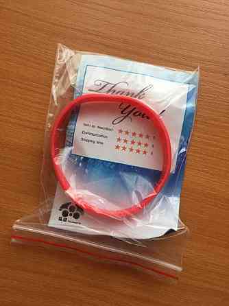 Силиконовый браслет на руку красный Киев