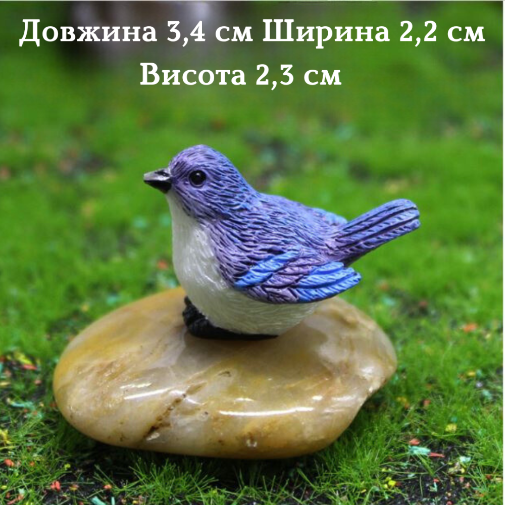 Декоративные фигурки Птички с гнездом для мини-сада кашпо флорариума микроландшафта рокария Набор Маленький Одесса - изображение 4