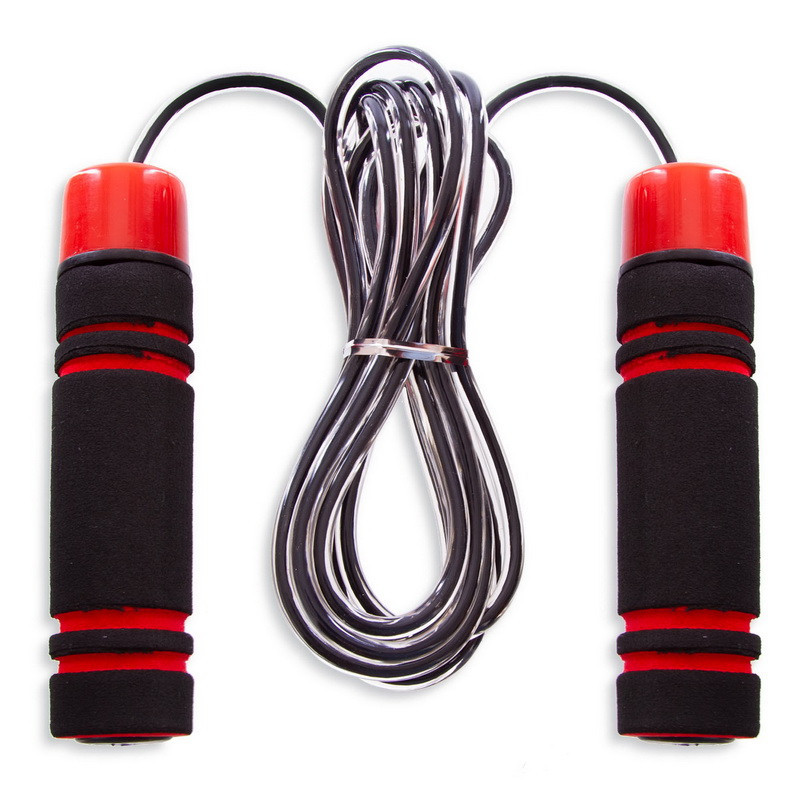 Скакалка скоростная с подшипником и PVC жгутом FI-8008 Вишнёвое - изображение 1