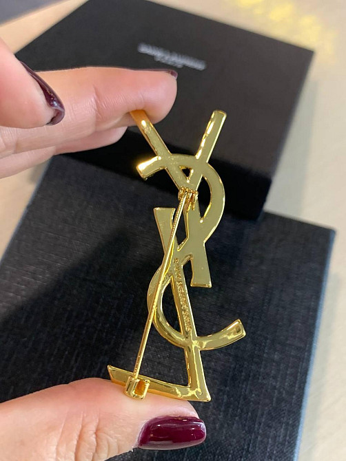 Сен Лоран брошка / Yves Saint Laurent брошка с цирконами Одесса - изображение 2