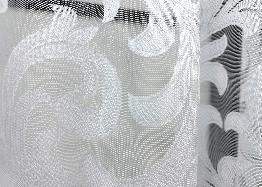 Тюль VR-Textil 1597т Жакард Білий 250х150 см (42-0875) Київ - фото 5