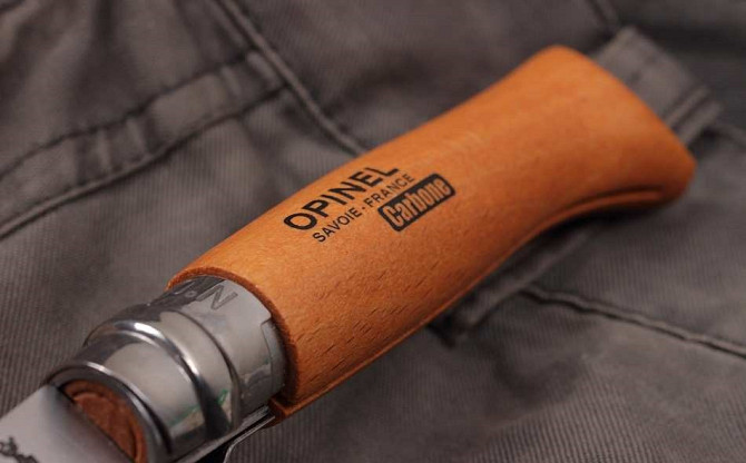 Складаний Ніж Opinel Carbon Steel No8 VRN з чохлом у пеналі (000815) Вуглецева сталь Нововолинськ - фото 6