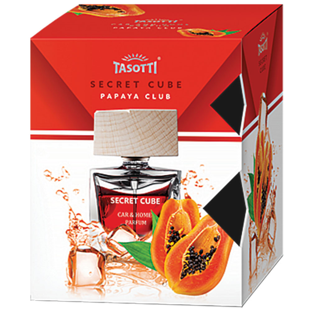 Ароматизатор для авто спрей-пробка "Secret Cube" Papaya (Папая) 50мл Tasotti Київ - фото 1