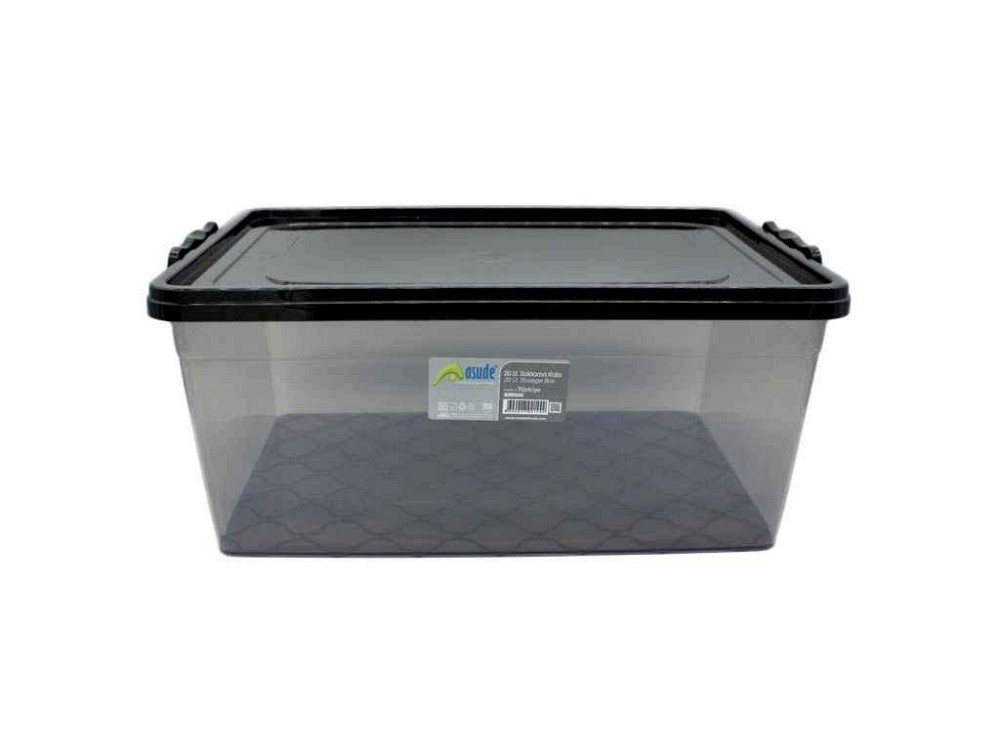 Контейнер 20л пл. з кришкою чорний ТМ ASUDE PLASTIK Київ - фото 1