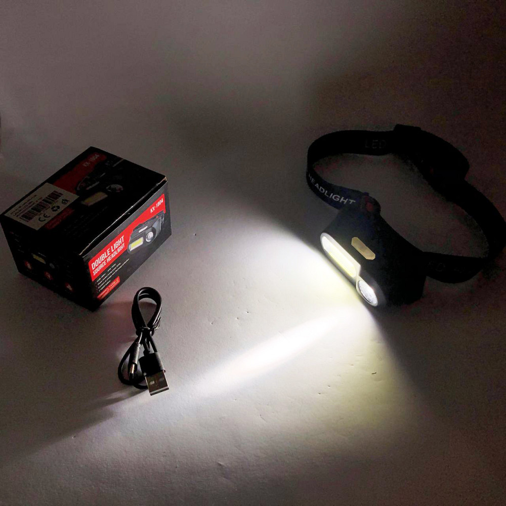 Ліхтар на голову для туристів 1804-XPE+COB, Налобний ліхтарик з захистом від вологи CH-39 Львів - фото 10