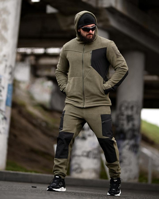 Флисовый спортивный тактический костюм TARANTUL  oliva/black ТР6552 Одесса - изображение 11