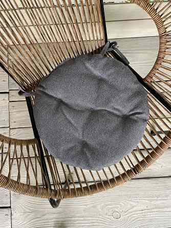 Подушка для стільців (38x38х5 см) кругла Decorator Мальмо колір сірий 84-046 Київ