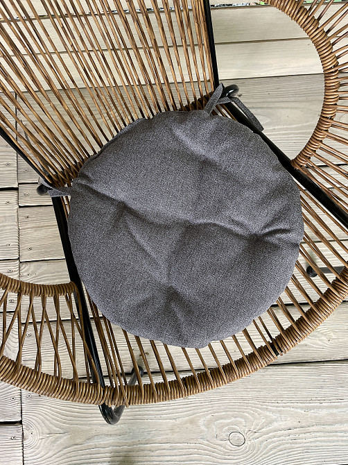 Подушка для стільців (38x38х5 см) кругла Decorator Мальмо колір сірий 84-046 Київ - фото 2