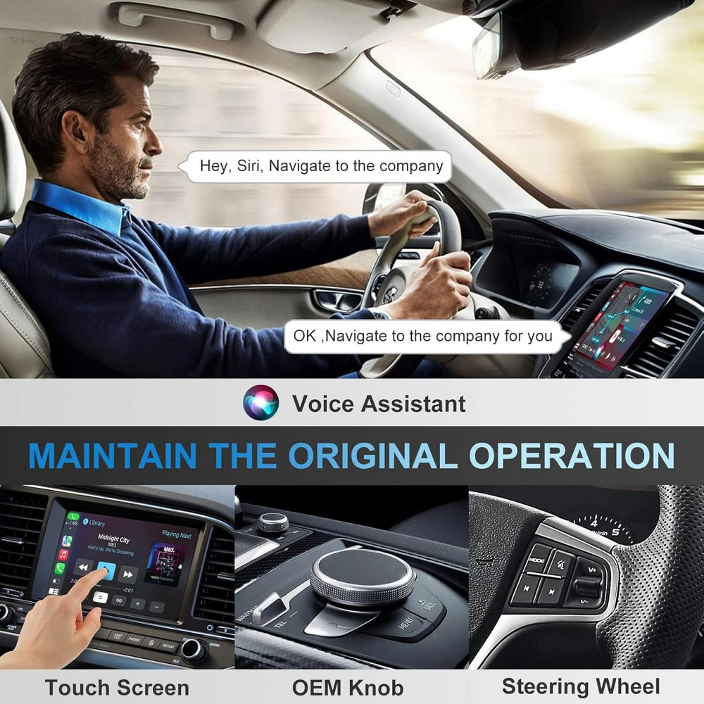 Бездротовий адаптер CarPlay с U2C-AIR 2.0, перехідник з дротового Карплей, USB-С, підтримка iOS 10+, Wi-Fi, чорний Київ - фото 7