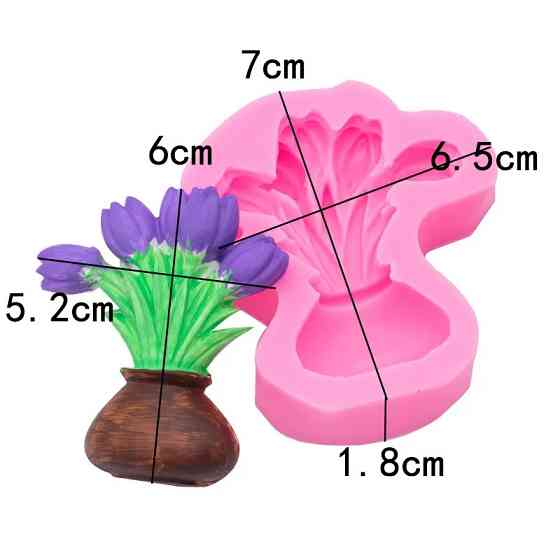 Молд силиконовый Тюльпаны 70 на 65 мм серый Киев