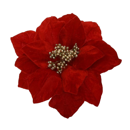 Оксамитова квітка Пуансетія 25см, колір - червоний Житомир