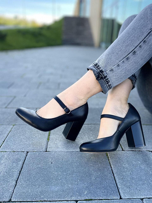 Nivelle Туфлі жіночі NIVELLE чорні натуральна шкіра каблук 8 см (1765/8029-8052) Коломыя - изображение 2