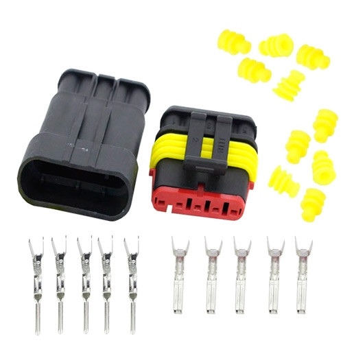 Роз&apos;єм автомобільний електричний герметичний DJ7051-1.5 комплект 5pin Вінниця - фото 1