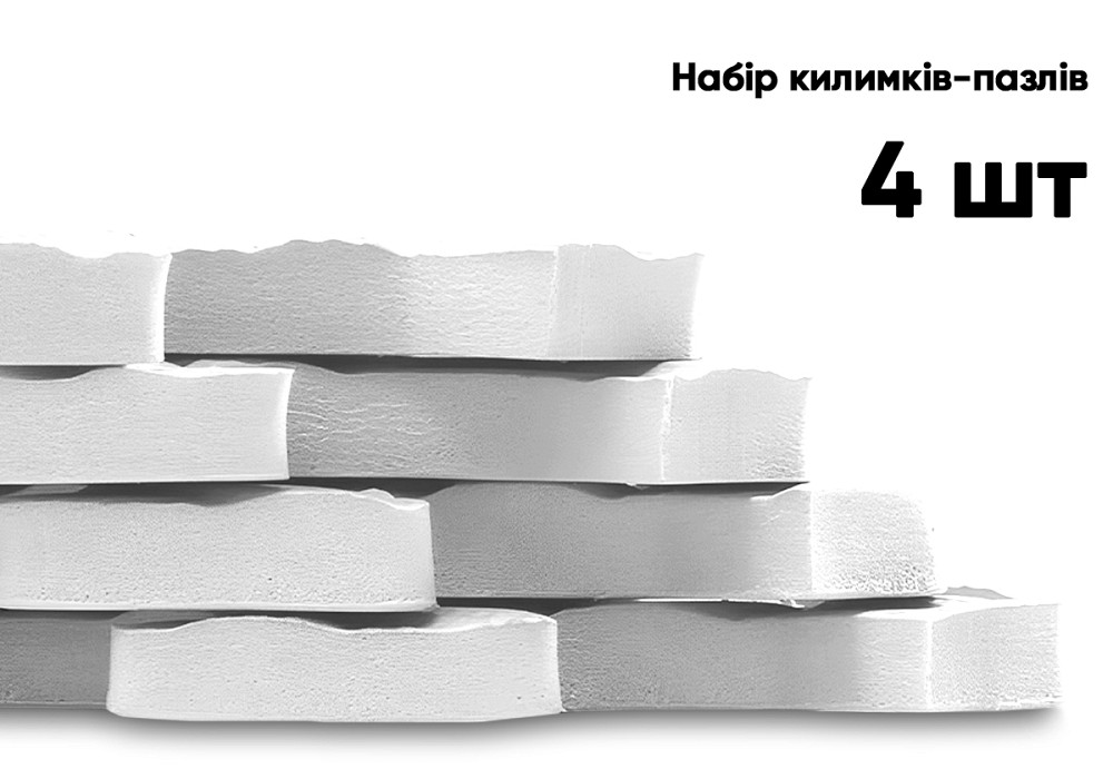 Татамі мат EasyFit SwallowTail 4 шт (60х60х1 см) пазл хвіст ластівки білий Коломия - фото 5