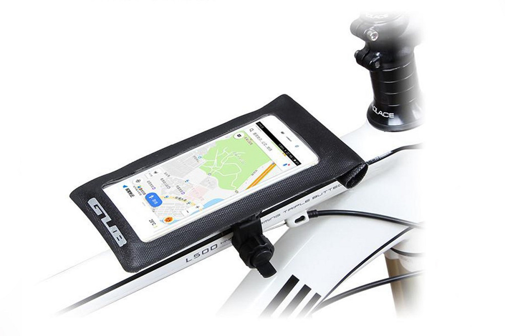 Тримач-чохол телефону 175х108мм на кермо, Ziplock, сенсорна плівка, вологозахисний, швидкознімний, регульований, чорний GUB 919 Київ - фото 3