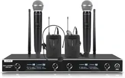 Микрофон Shudder.Eu Mikrofony bezprzewodowe Shudder UHF 2głowa+2ręka Киев - изображение 1