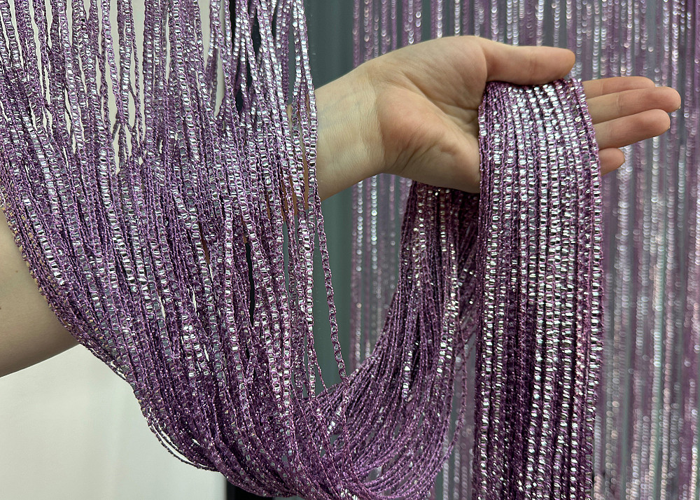 Шторы-нити Rovi Premium с люрексом Лиловый 300х300см 1 шт (61-112) Киев - изображение 6