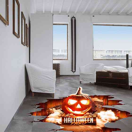 Наклейки на Хэллоуин Halloween Party 140 на 90 см разноцветный Киев