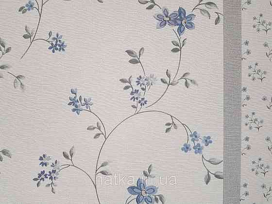 Шпалери вінілові на флізеліні A.S.Creation Maison charme 0.53x10 прованс квіти листя бузкові блакитні на білому Київ