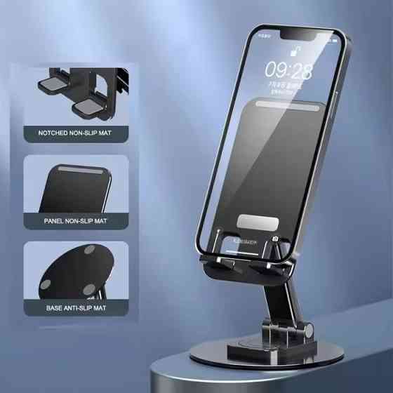 Підставка-тримач настільна для телефону JK08, складна, чорна Кам'янець-Подільський