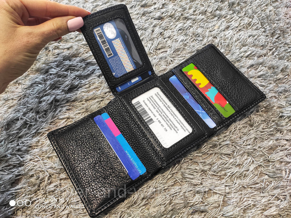 Мужской компактный кошелек тройного сложения на магнитах Marco Coverna MC 618 Киев - изображение 5