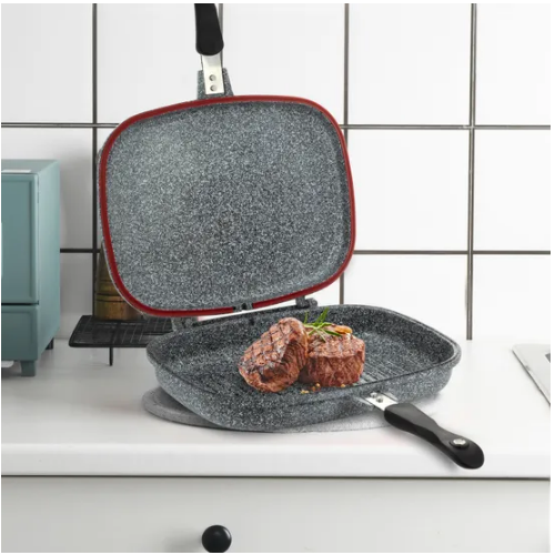 Сковорідка-гриль 32см литий алюміній а/п Grey marble 100516 Ofenbach Житомир - изображение 4