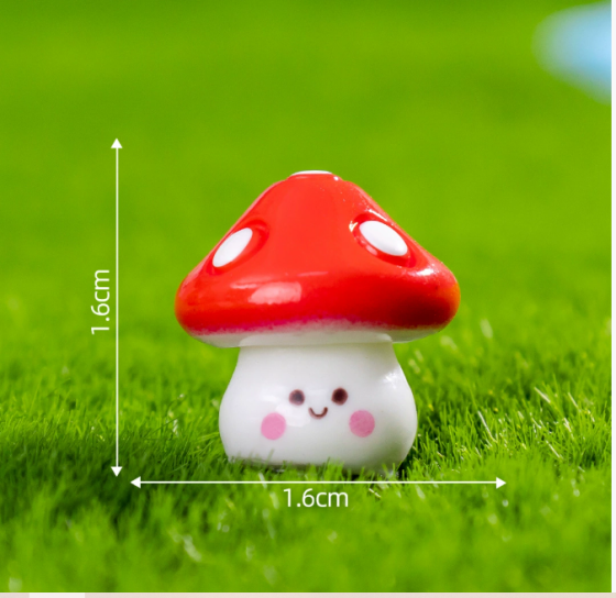 Миниатюрный Гриб мухомор 1.5 х 1.2 см для флорариума, макета, поделок. Одесса