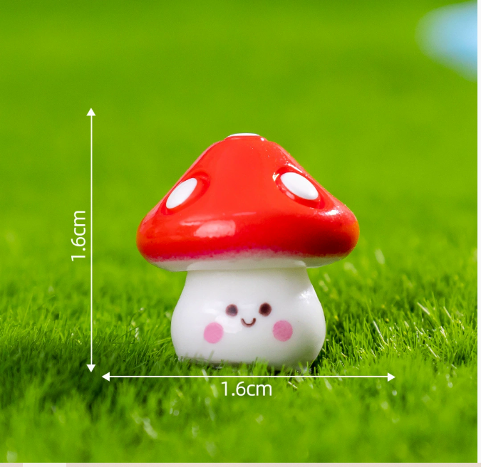 Миниатюрный Гриб мухомор 1.5 х 1.2 см для флорариума, макета, поделок. Одесса - изображение 2