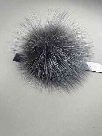 Помпон з натурального хутра блюфрост сірий 10-12см Харків