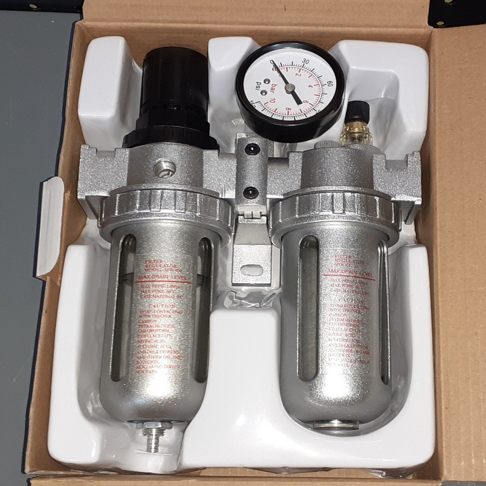 Блок підготовки повітря компресора для пневмонструменту з манометром та регулятором  (PROFI) 1/2" AIRKRAFT AFRL804 Чернігів - фото 1