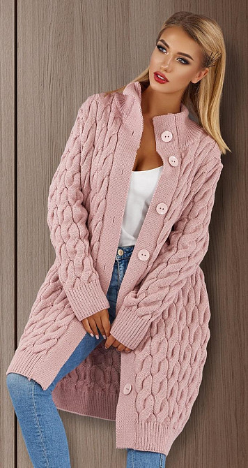 Теплий в'язаний кардиган (46-48) Київ - фото 1