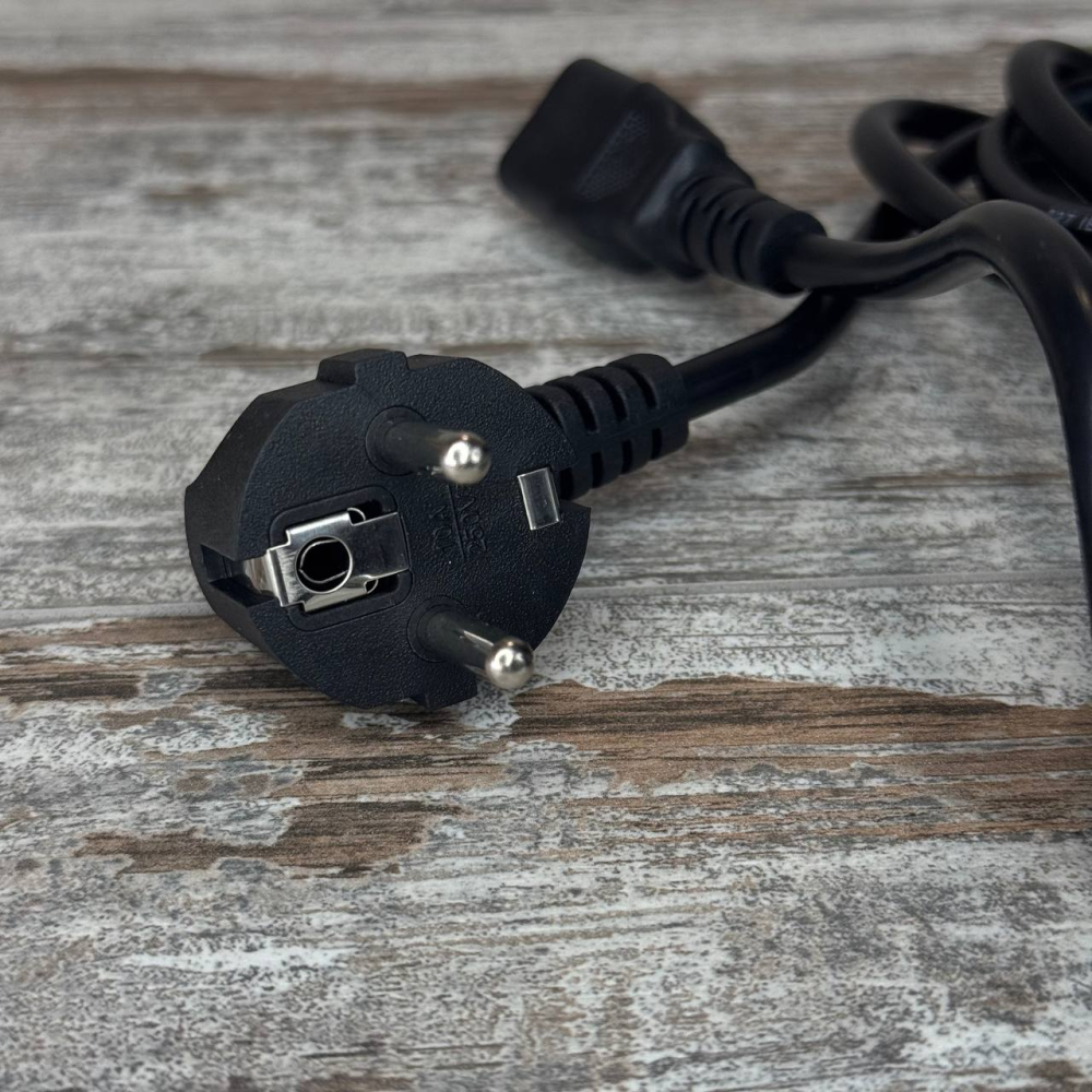 Кабель живлення IEC C13 1.5 м, мережевий шнур з євровилкою прямий для комп’ютера та техніки Київ - фото 5