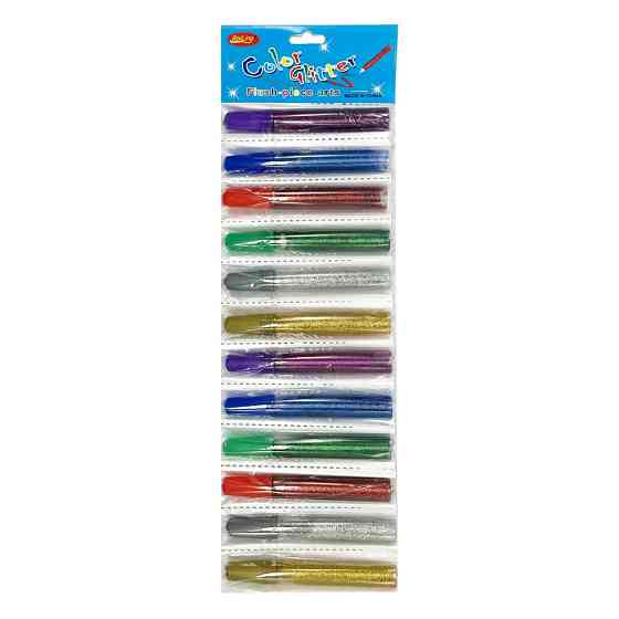 Клей для творчества с блестками CG1012, 10 мл, 6 цветов, 12 баночек Винница