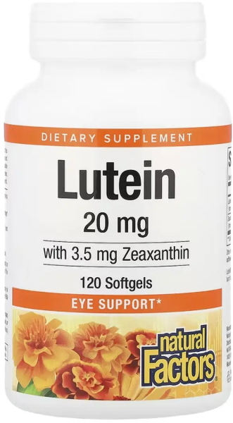 Лютеїн для зору Natural Factors Lutein 20mg 120 гел капс Київ - фото 1