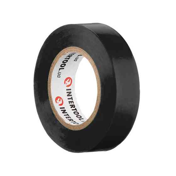 Стрічка ізоляційна 0.15mm * 17mm * 15m чорна INTERTOOL IT-0016 Киев