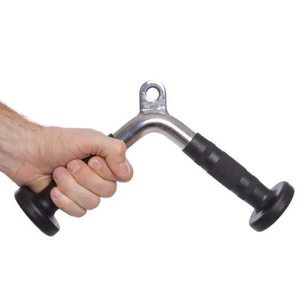 Ручка для тяги York Fitness V-подібна на трицепс з гумовими рукоятками, хром Київ - фото 4