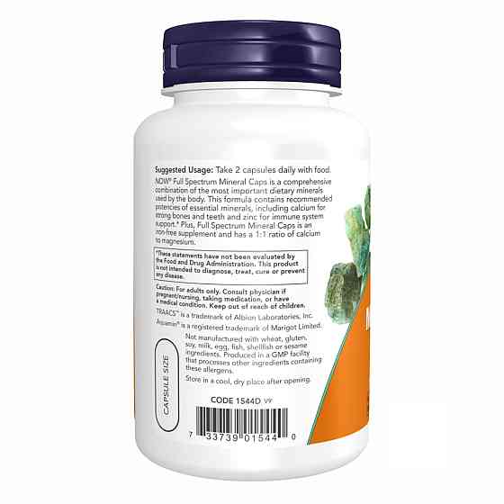 Мультимінерали NOW Foods Full Spectrum Mineral Caps 120 капс Київ