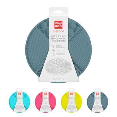 Универсальная посуда для животных WAUDOG Silicone Коврик для слизывания 21х21х3 см серый (235011) Винница