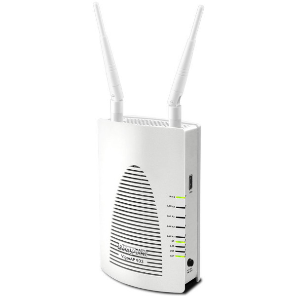 Точка доступу DrayTek Vigor AP 903, FAT AP, PoE, 5 LAN GbE, 1 USB 2.0, WiFi Dual Band 802.11n 400Mb (VigorAP Київ - фото 2
