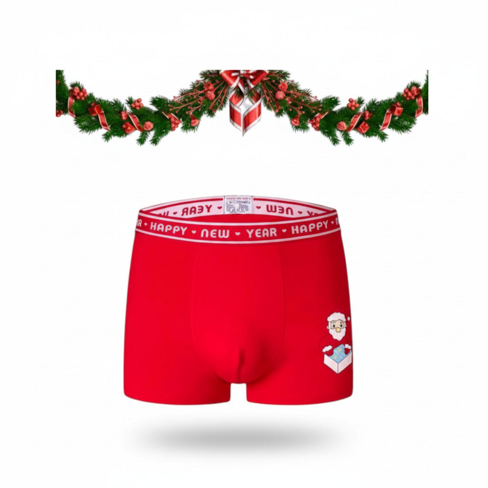 Мужские трусы боксерки новогодний принт XL Харьков - изображение 1